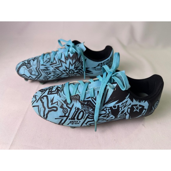 Puma Tacto II CP FG AG Soccer Cleats Blue Black Christian Pulisic Kids Size 3 - Picture 2 of 16